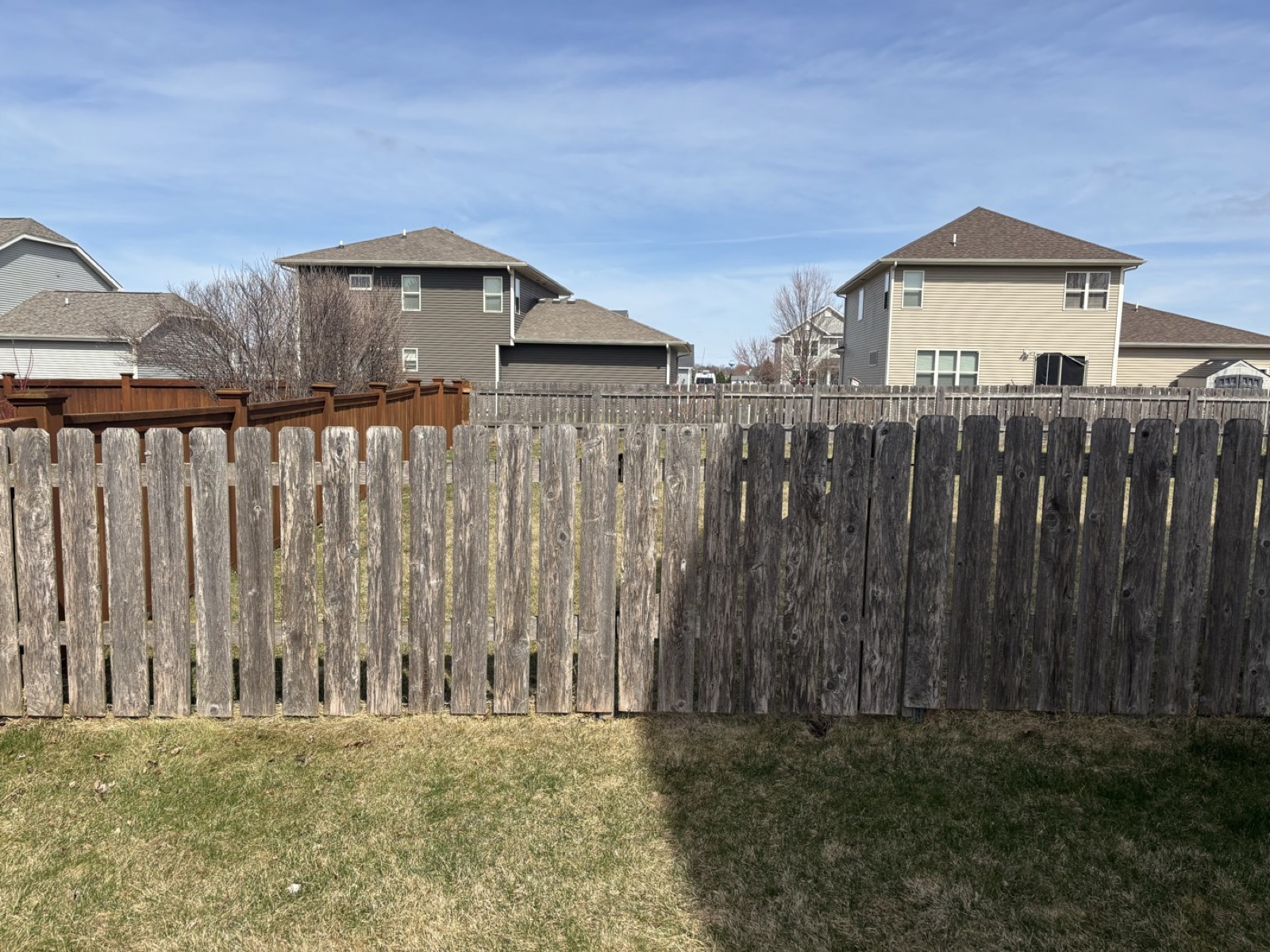 Weathered wood before staining