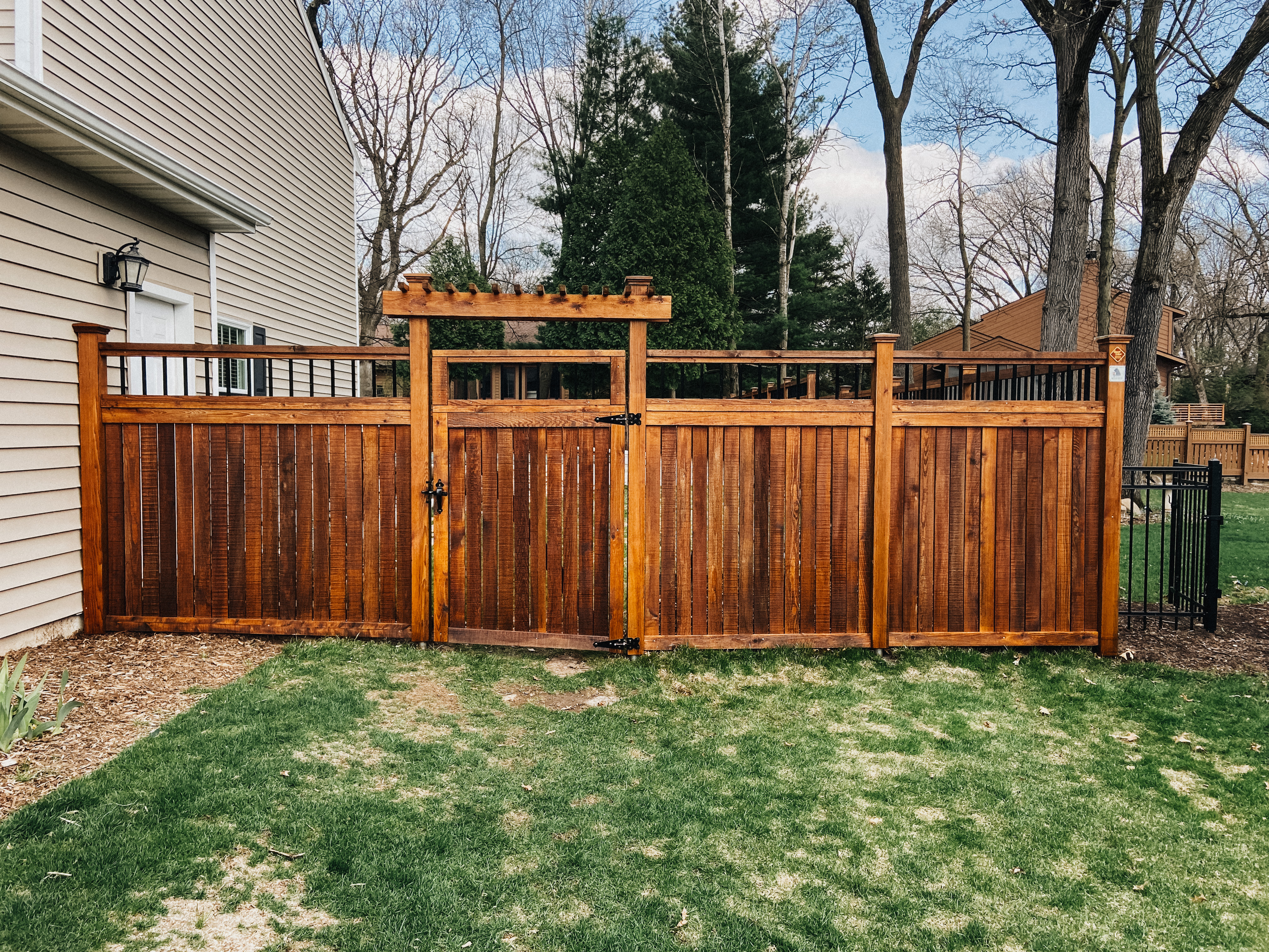 Cedar stain on fence