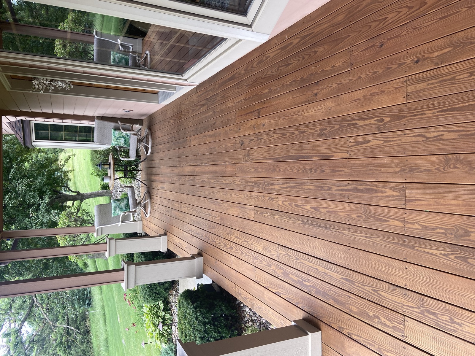 Professionally stained deck in Waunakee WI