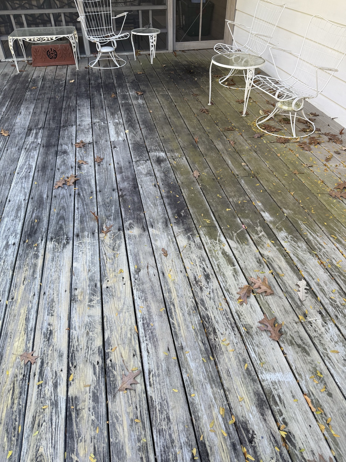 Deck staining project in Fitchburg WI