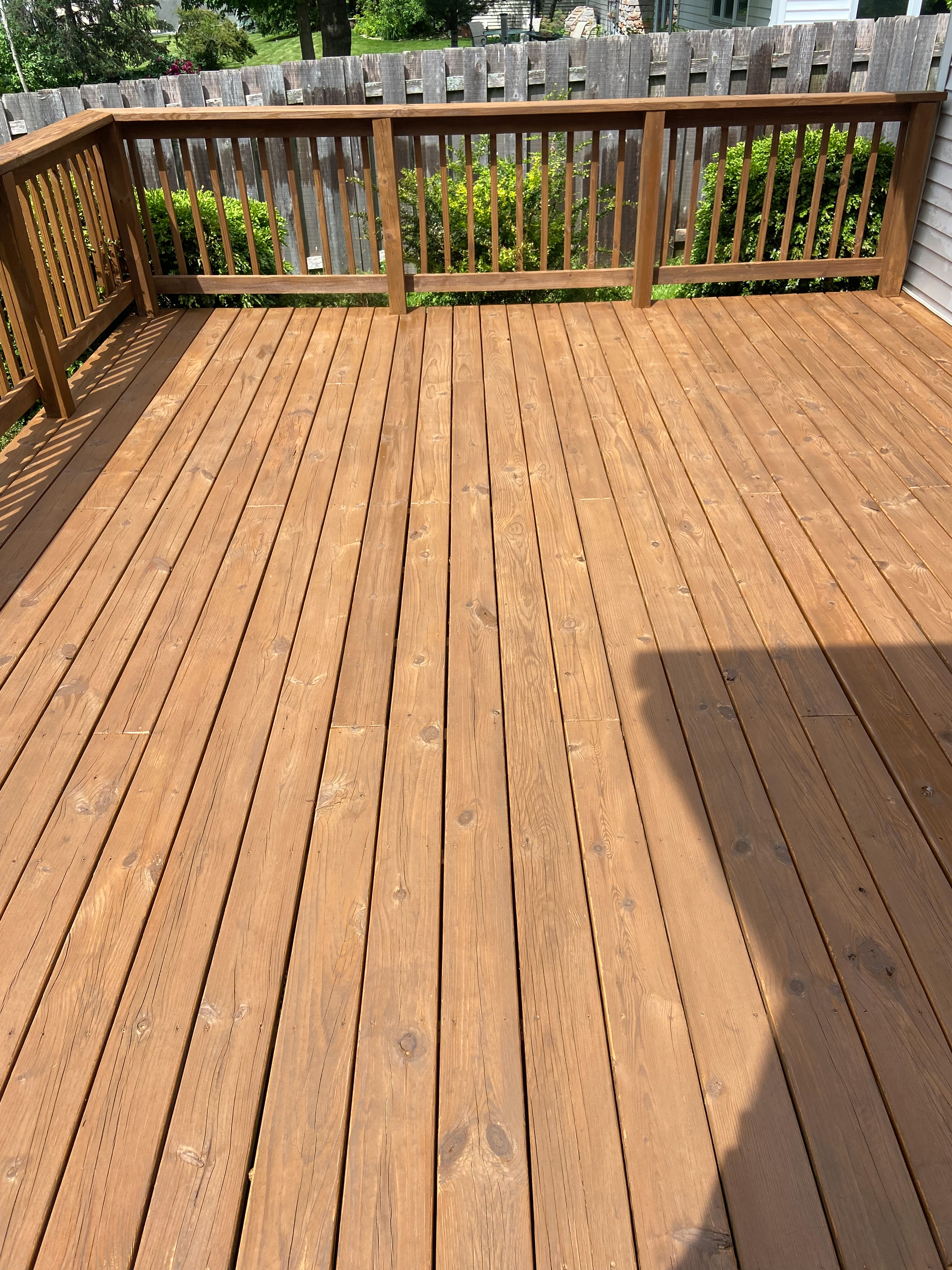 Palomino stained deck after