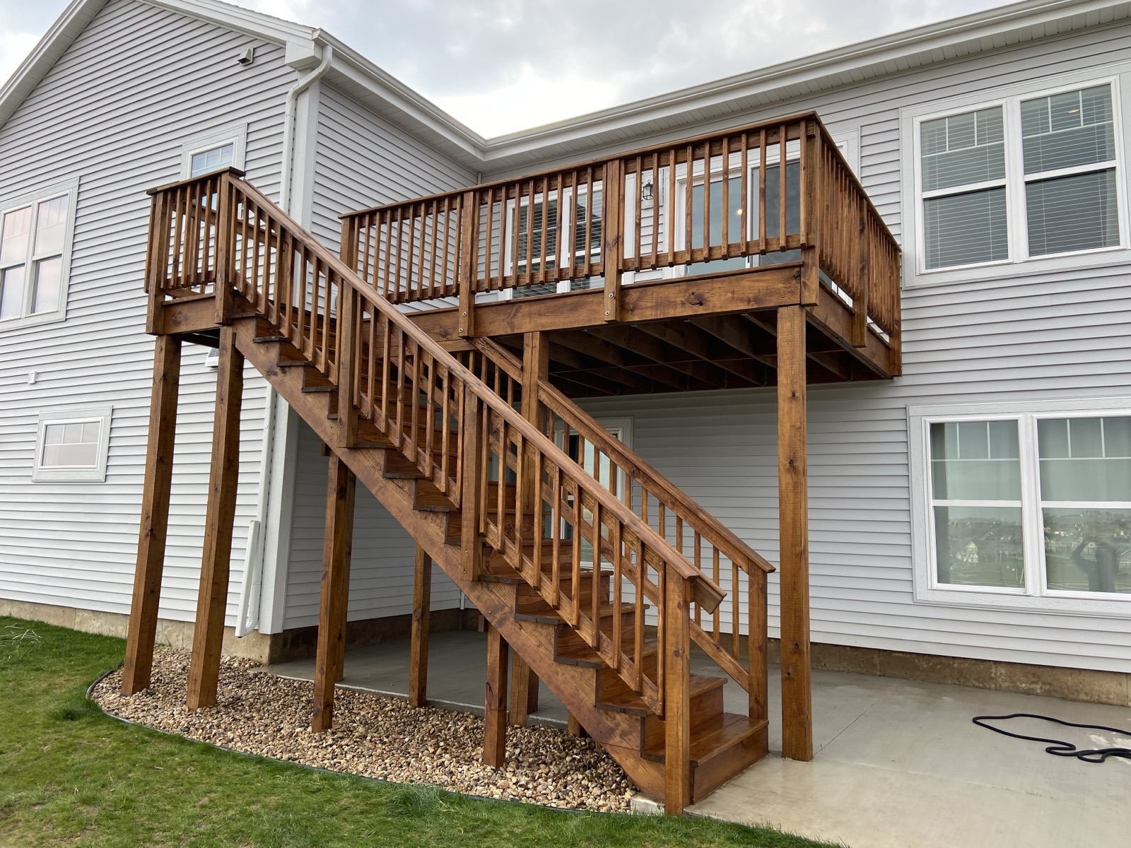 Professionally stained deck in Verona WI