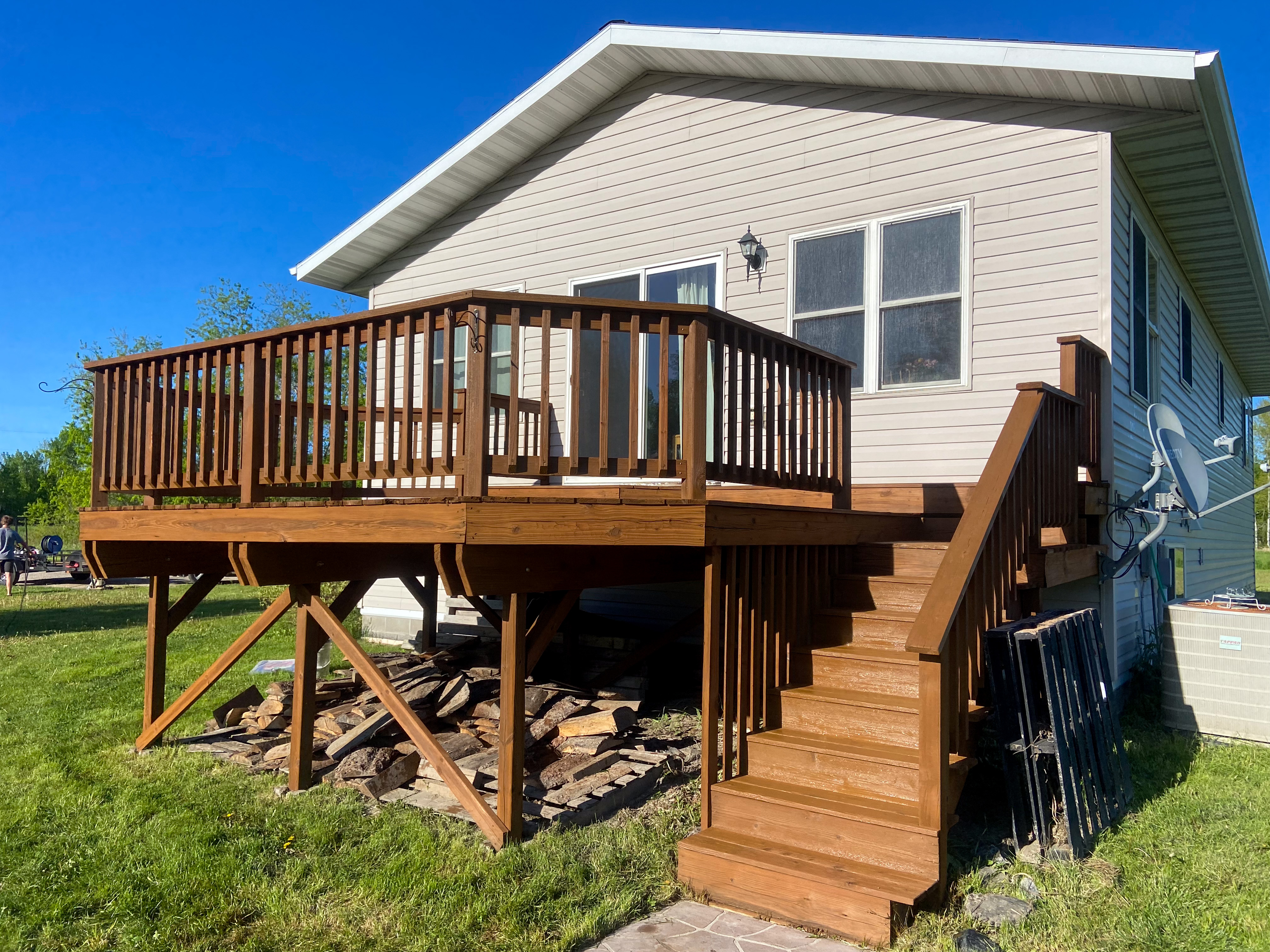 Sable stained deck after