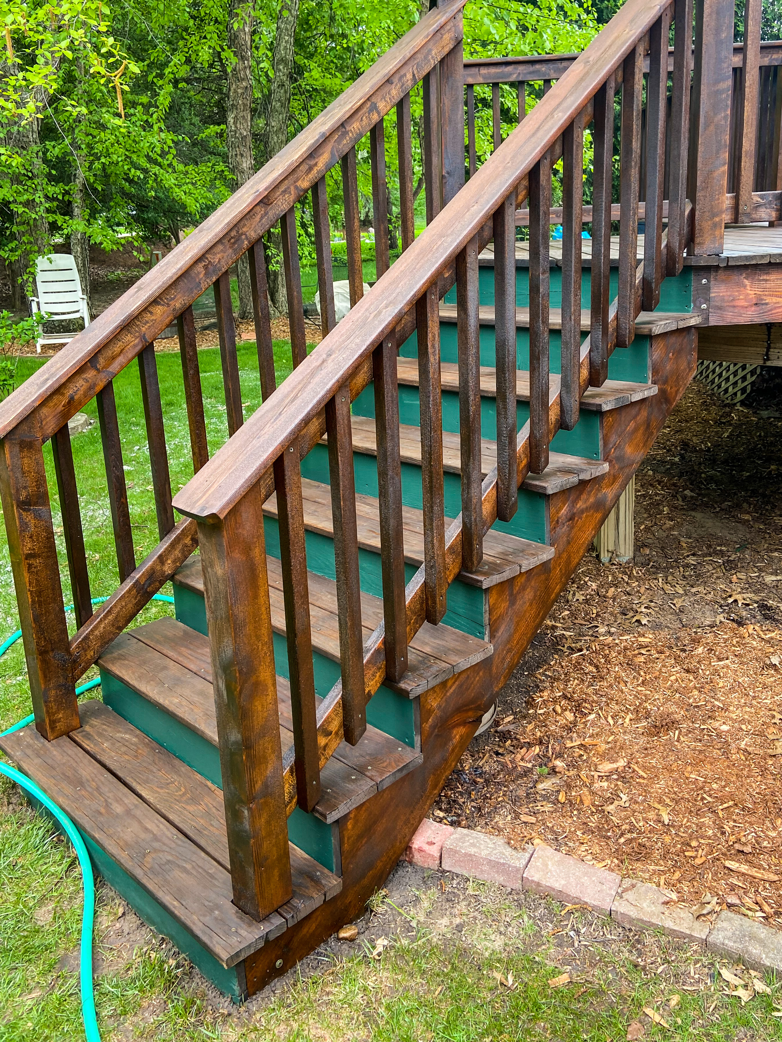 Walnut stain on deck